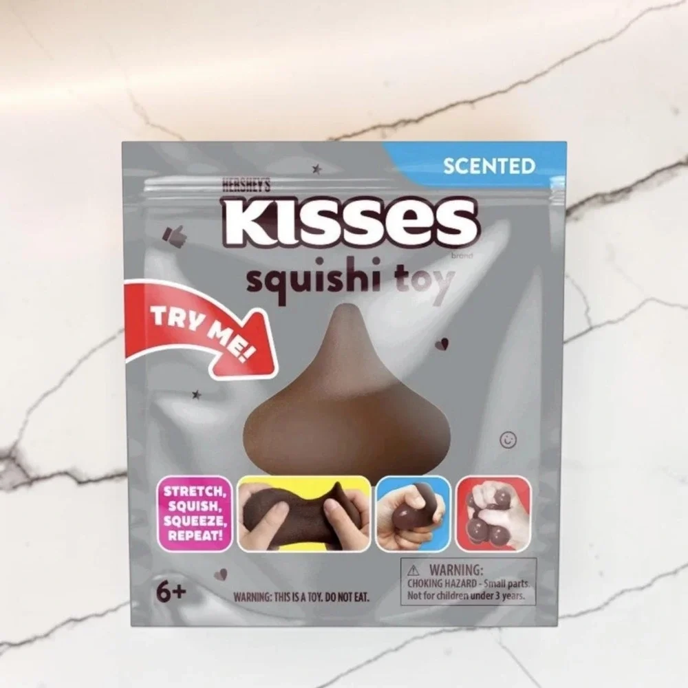 Hershey's Kisses Scented Squishi Toy Brown Chocolate Stress Relief Fidget Toy